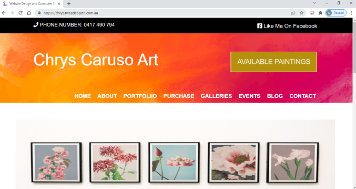 Chrys Caruso Art website screenshot