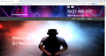 DJ Nathan White website screenshot