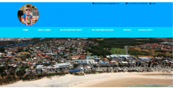 James's website screenshot
